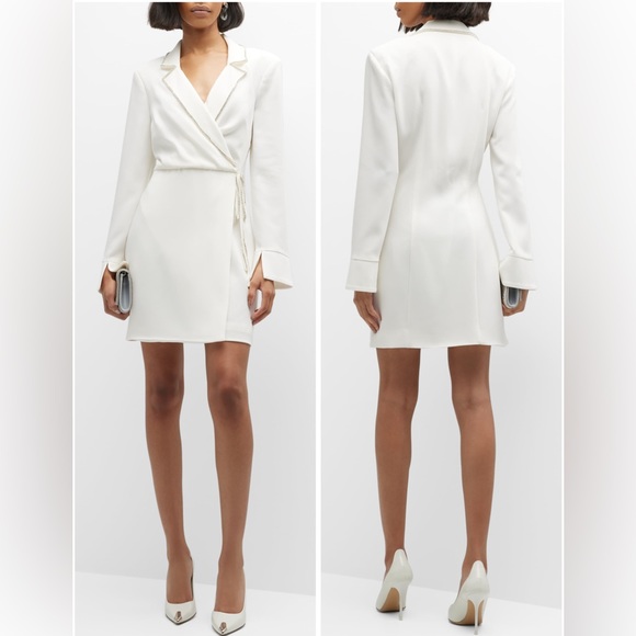 Cinq A Sept Barette Rhinestone Mini Wrap Dress - Picture 2 of 9